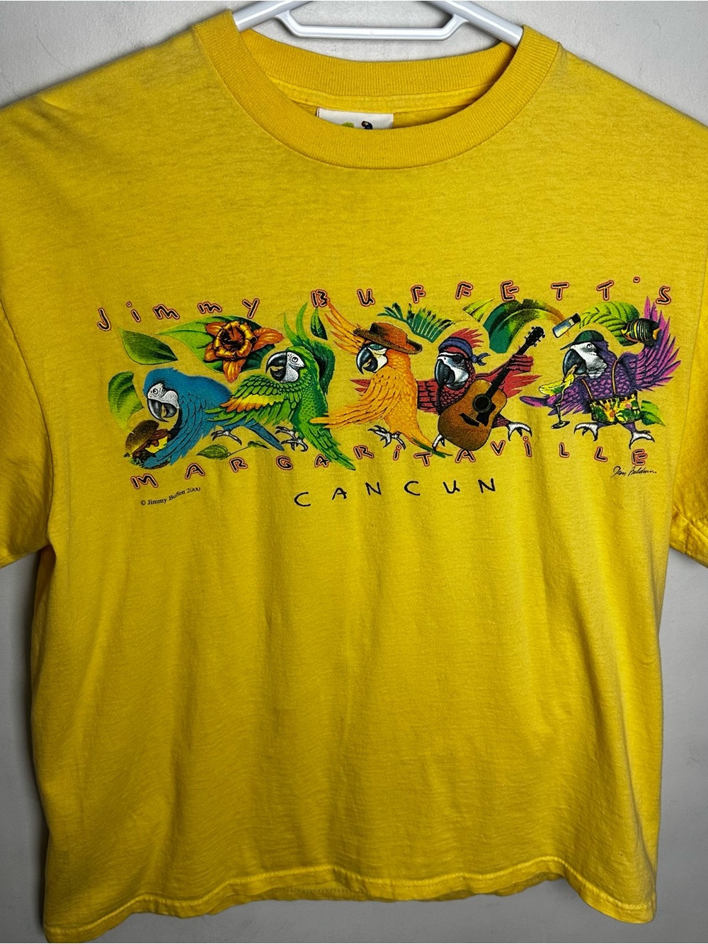 Vintage Y2K Jimmy Buffett Shirt Cancun Unisex Large 100% Cotton Double Sided
